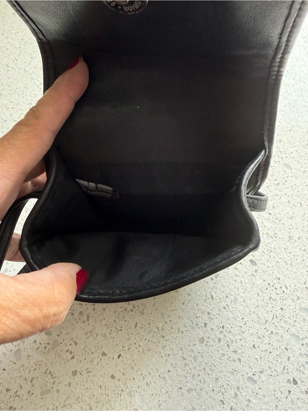Brighton Black Leather Crossbody with Heart Accent - Picture 4 of 4